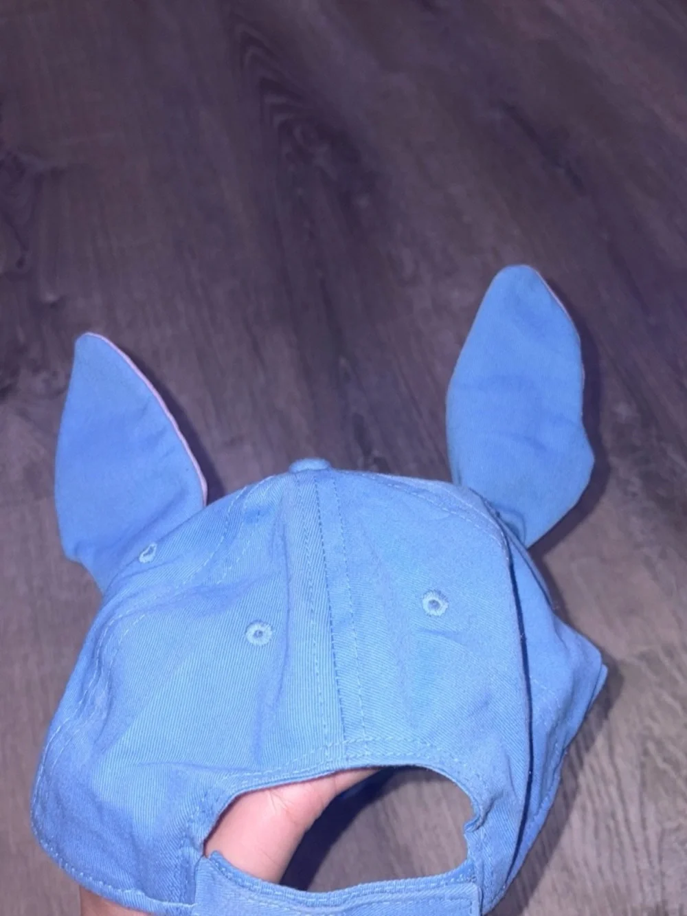 Disney Blue Stitch Character Hat with Purple Ears